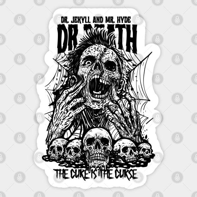 DR. JEKYLL AND MR. HYDE Sticker by artslaves